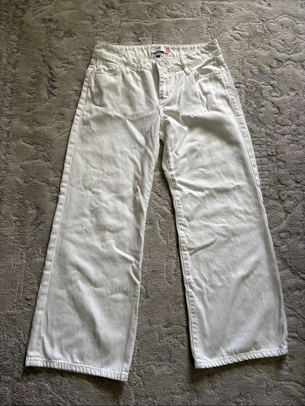 Cabi Ashbury White Wide leg Jean